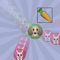 It is a game to control the dog and repel rabbits who came to eat carrots