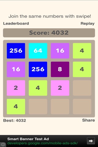2048 - IQ Tile Puzzle Game!! screenshot 3