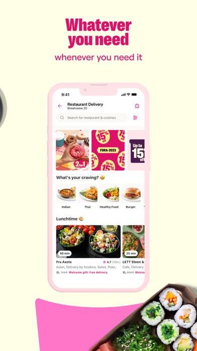 foodora Danmark: madlevering screenshot 2