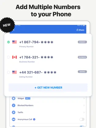 Screenshot 6 2nd phone number iphone