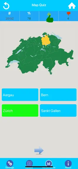 Game screenshot Swiss Cantons Quiz apk