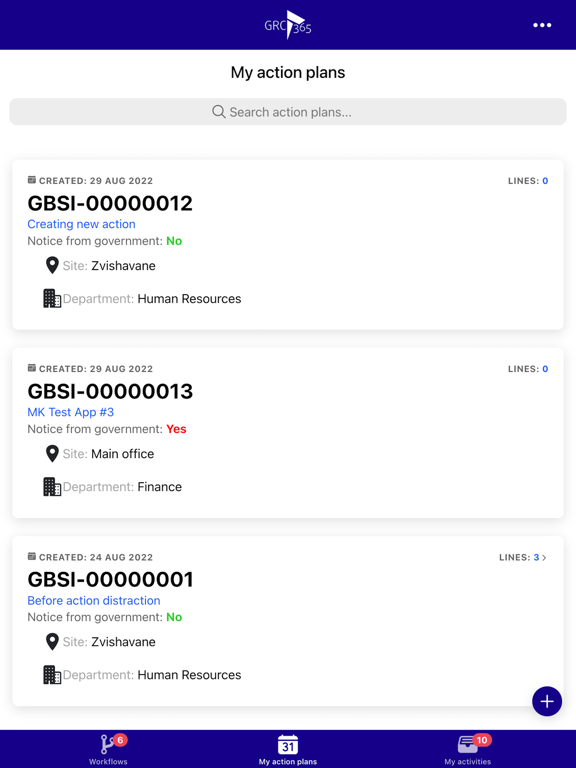 GRC Workflow screenshot 4