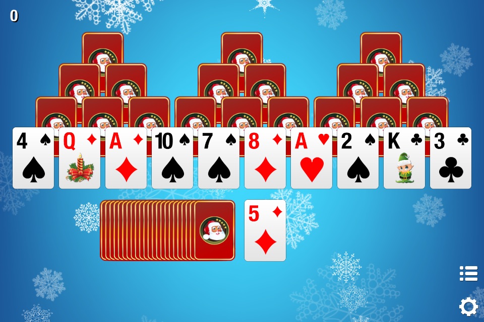 Christmas Tri-Peaks Solitaire screenshot 2