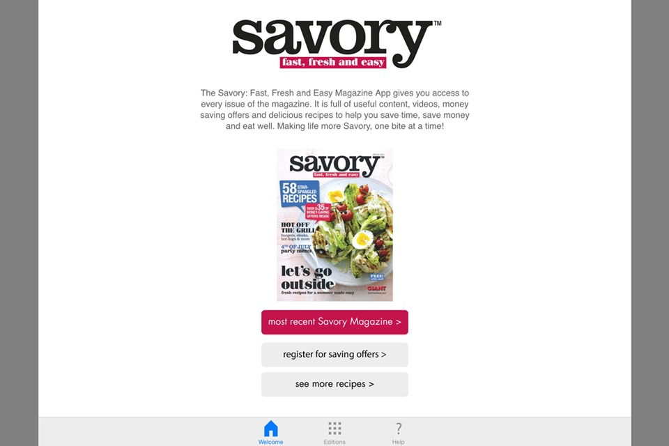 Savory Mag. Giant Food Stores screenshot 2