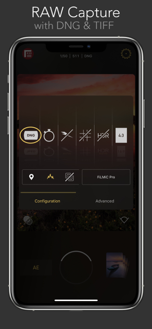 Filmic Firstlight – екранна снимка на приложение за снимки