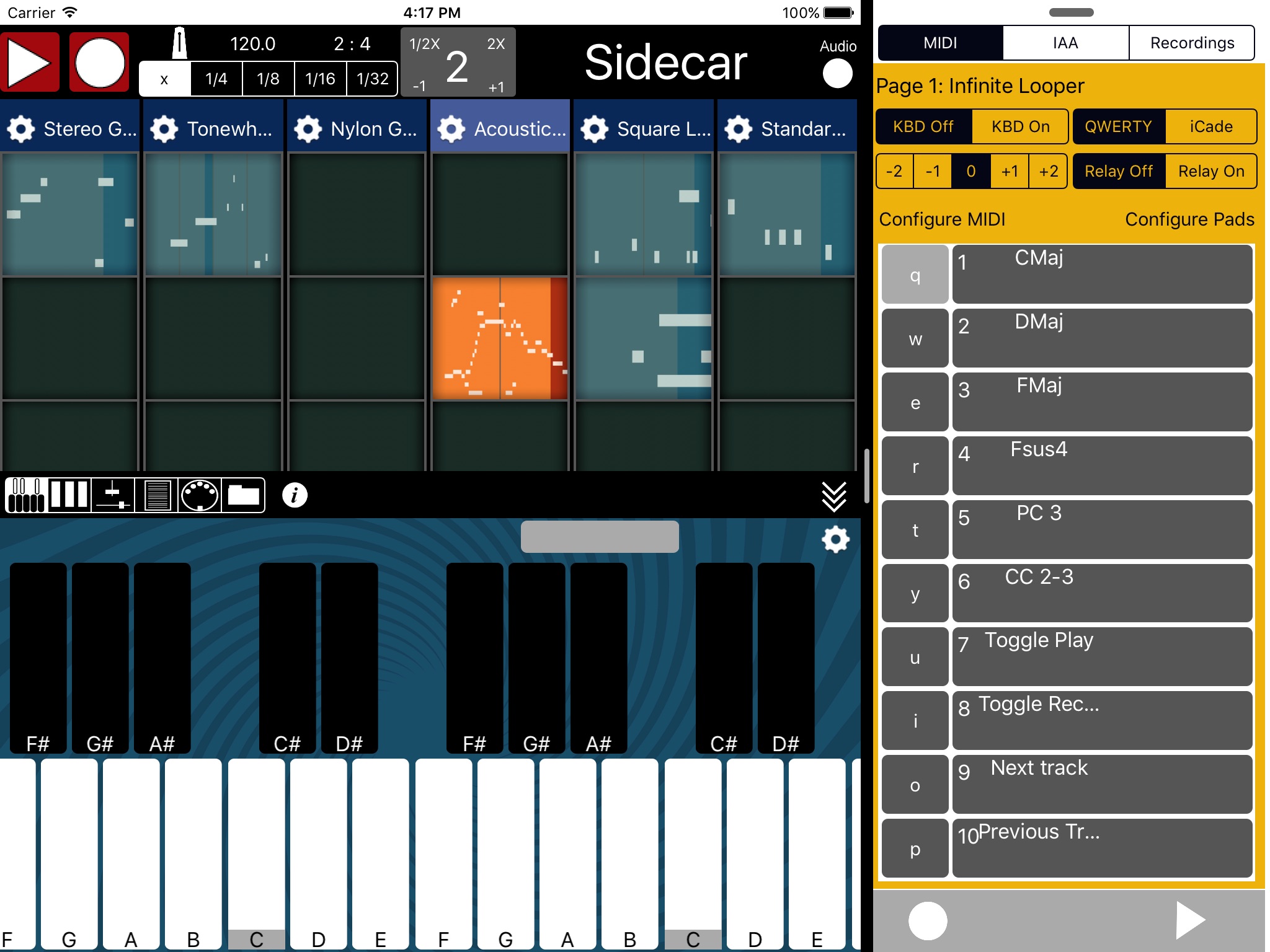 Sidecar MIDI Controller screenshot 2