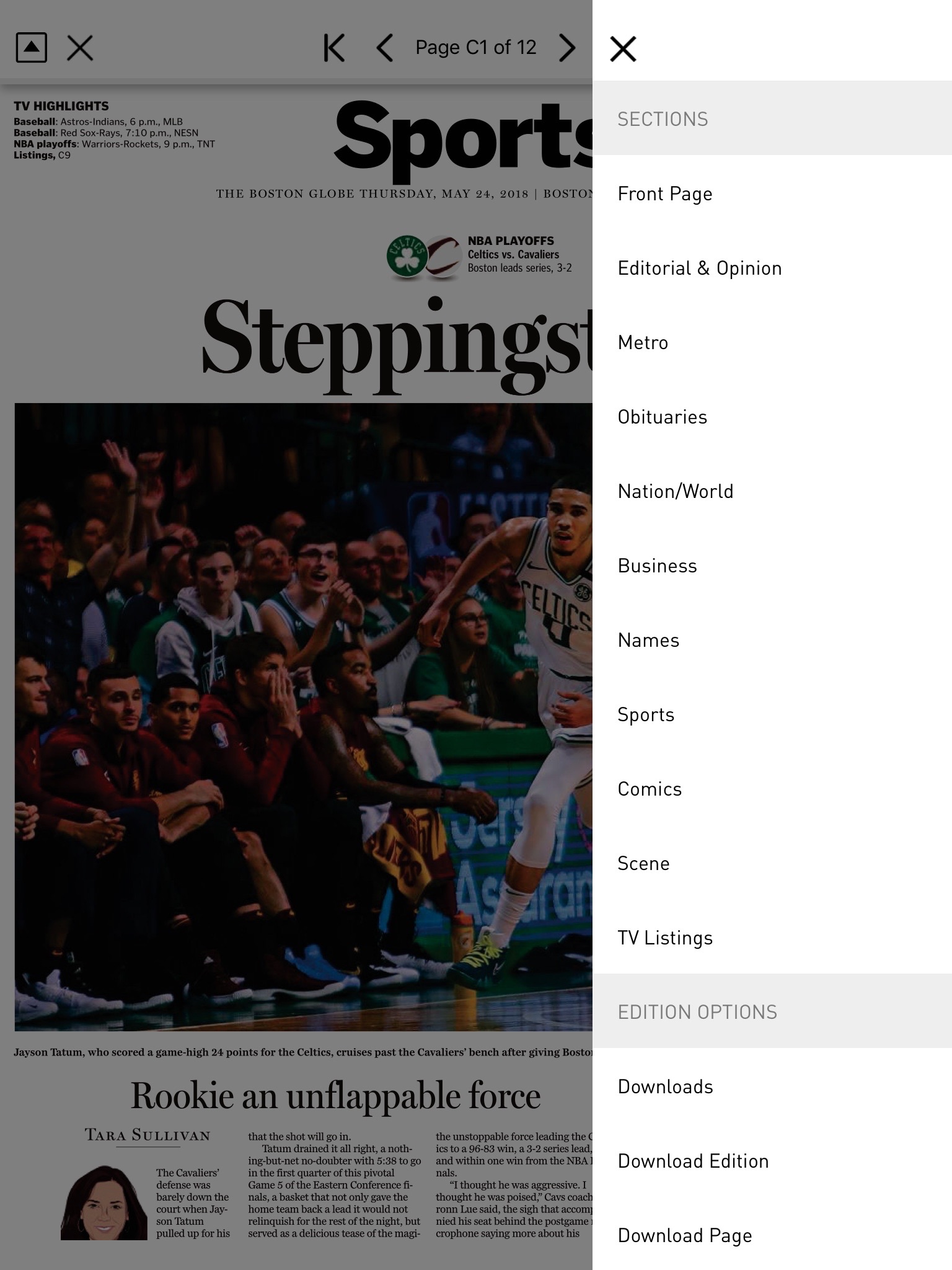 The Boston Globe ePaper screenshot 4