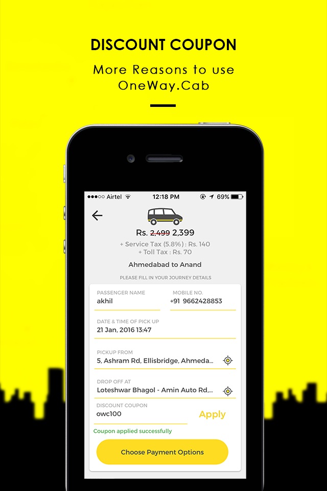 OneWayCab screenshot 3