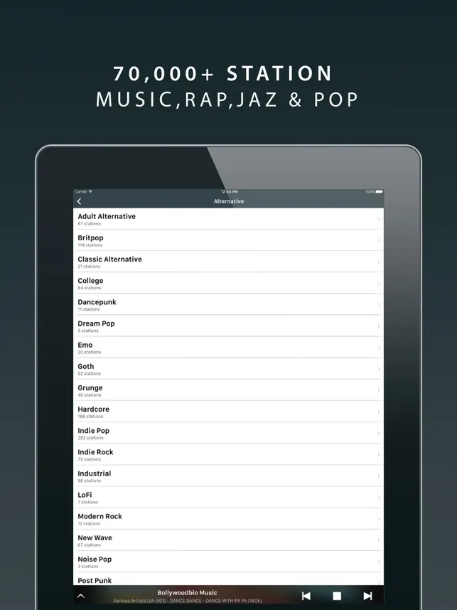 Obrázek 1 Radio Tuner - Live FM Stations iphone