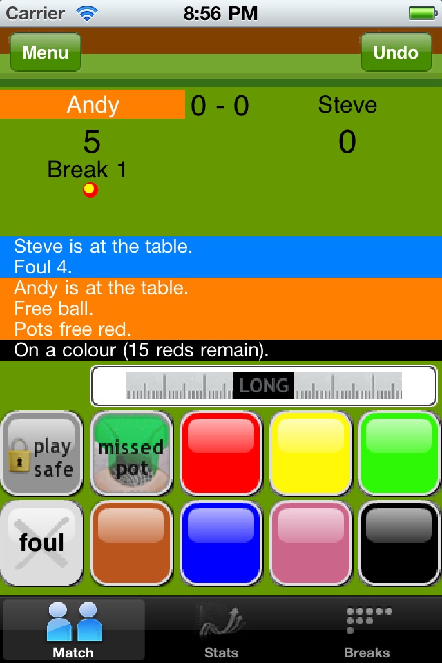 MySnookerStats screenshot 2