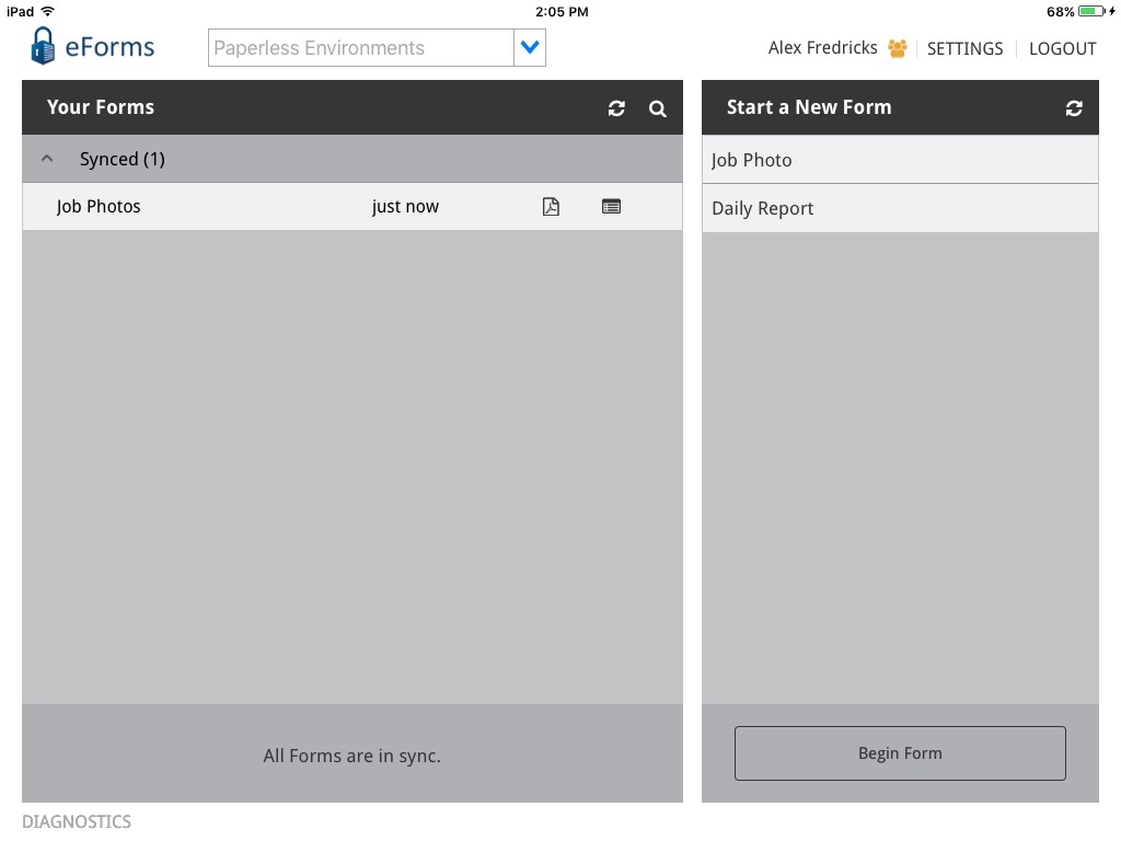 Paperless eForms screenshot 2