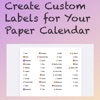 Calendar Labels