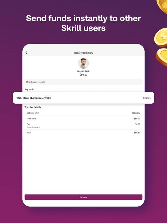 Skrill - Pay & Send Money screenshot 4