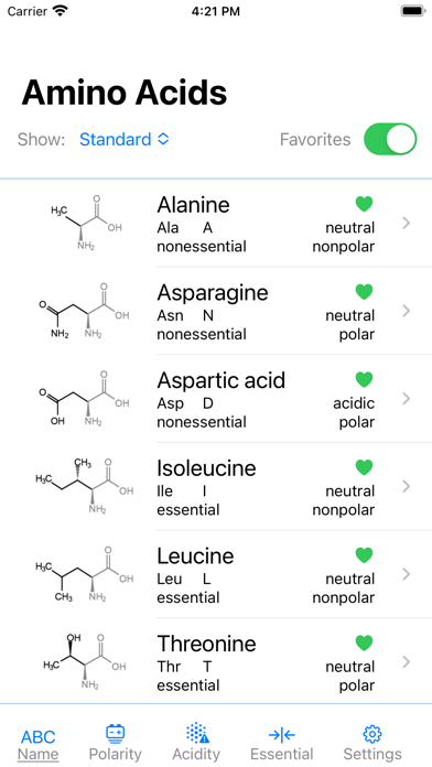 iAmino - learning amino acids Screenshot 1