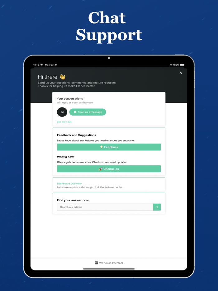 Glance Sales Tracker
