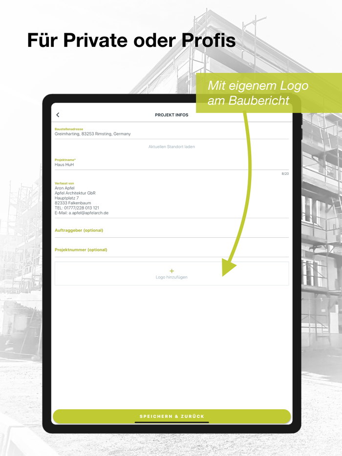 Baugorilla – Bautagebuch App
