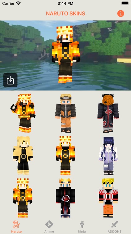 NARUTO SKINSEED FOR MINECRAFT
