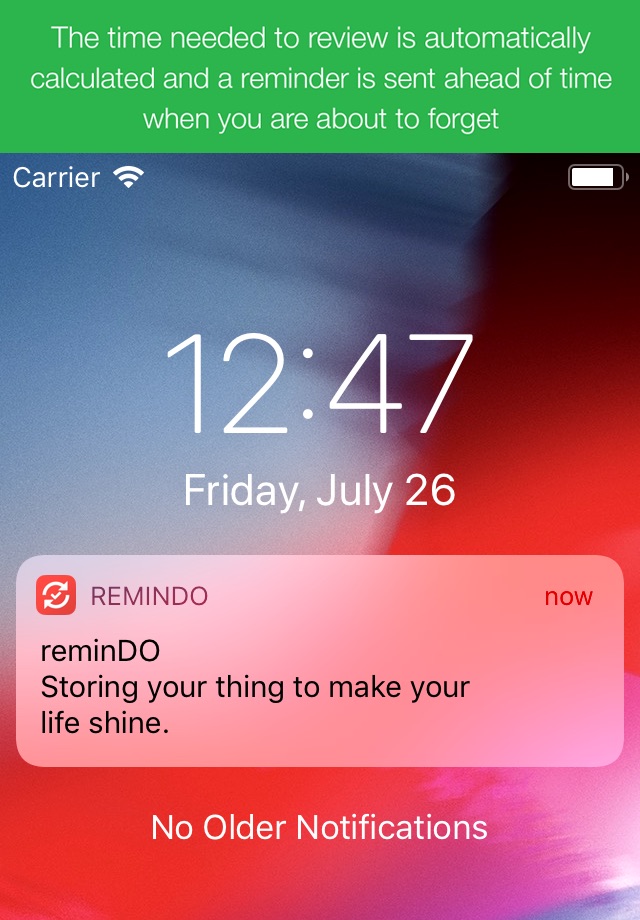 reminDO - Ensure knowledge screenshot 4