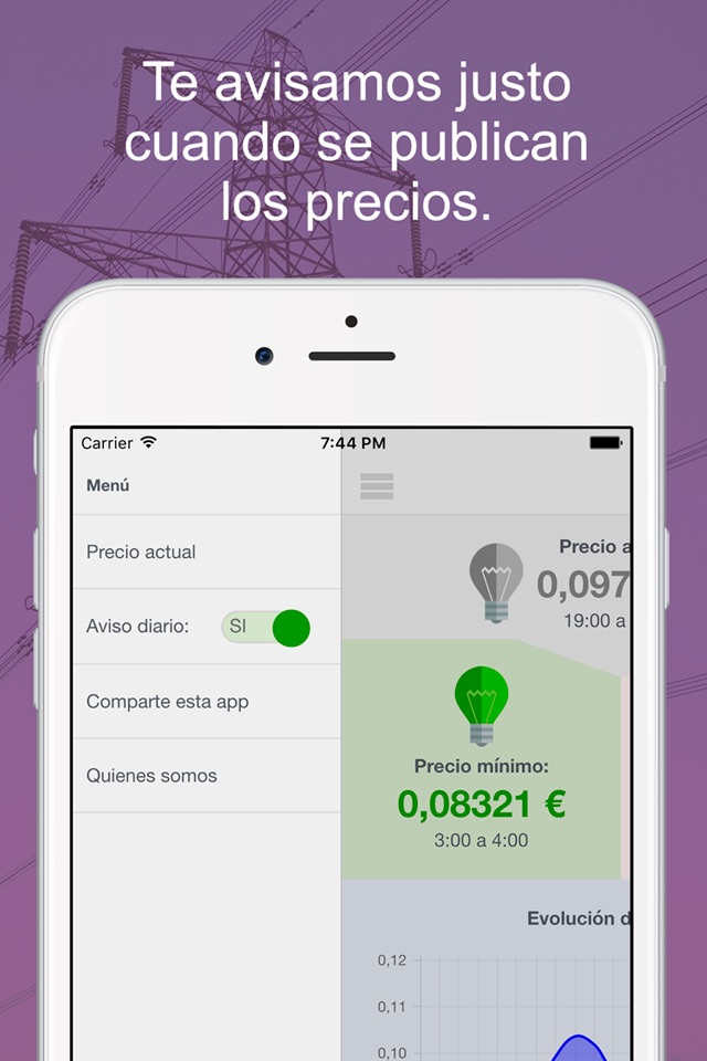 Precio Luz app screenshot 3