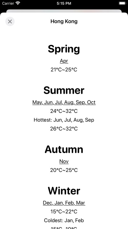 Weather Forecast: Four Seasons