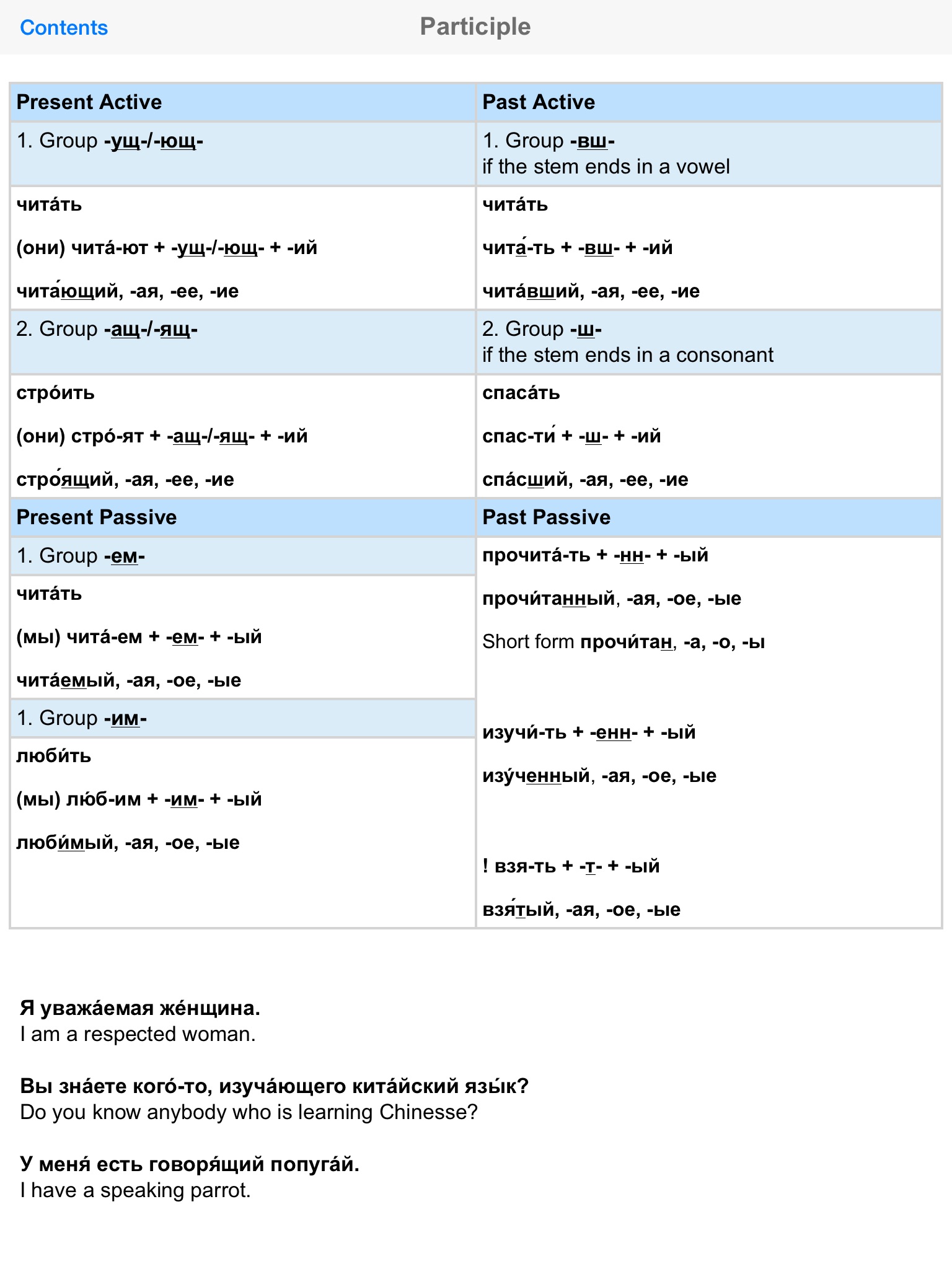 Russian Grammar for iPad screenshot 3