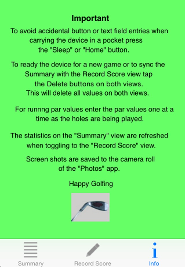 Duffer's Golf Score Card screenshot 3