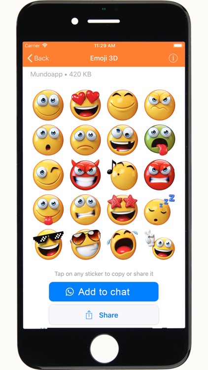 Stickers emojis for iphone