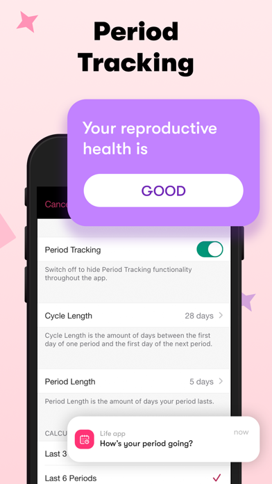 Menstruatie Ongesteld Kalender iPhone app afbeelding 5