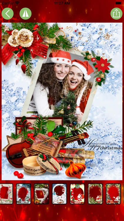 Christmas photo frame vertical