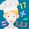 Unique way for preschool and kindergarten children to learn and master basic mathematics skills in the format of a fun kitchen cooking game