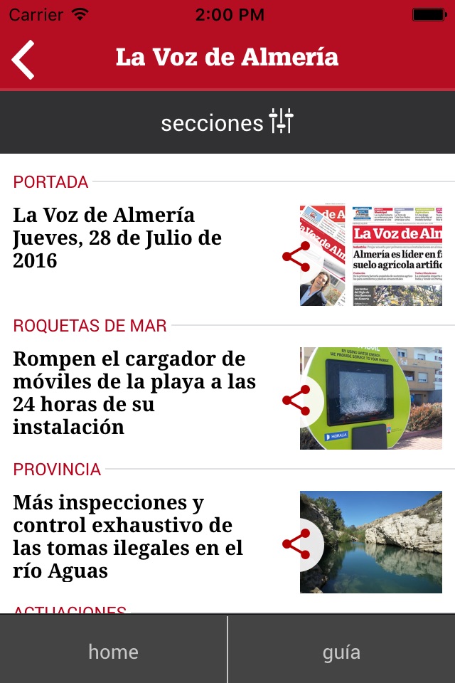 La Voz de Almería App screenshot 2