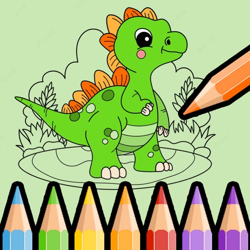 Lovely Dinosaurs Coloring Book