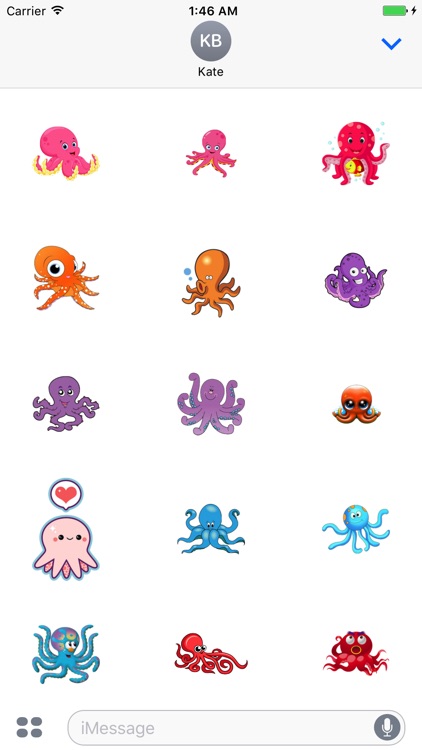 OctopusCute - Octopus Emoji And Stickers