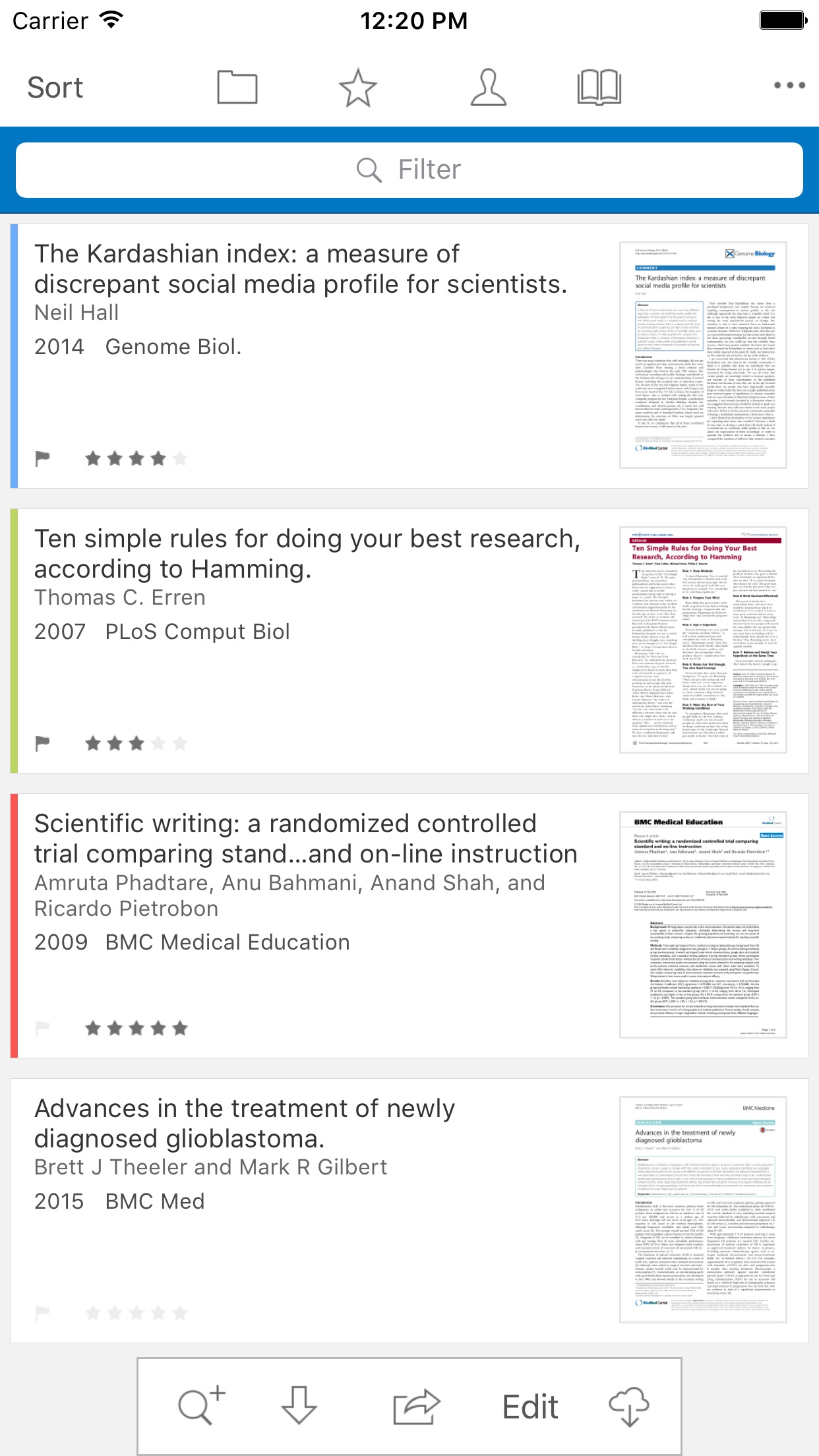 Screenshot do app Papers 3 - Reference Manager