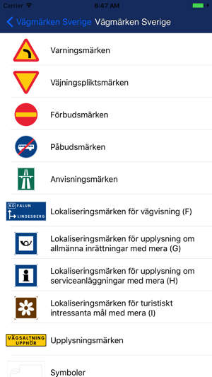 Vägmärken Sverige(圖1)-速報App