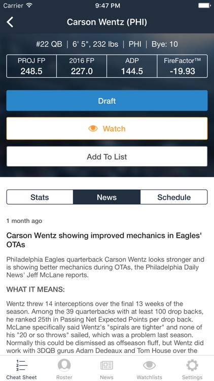 numberFire Fantasy Football Draft Kit 2017
