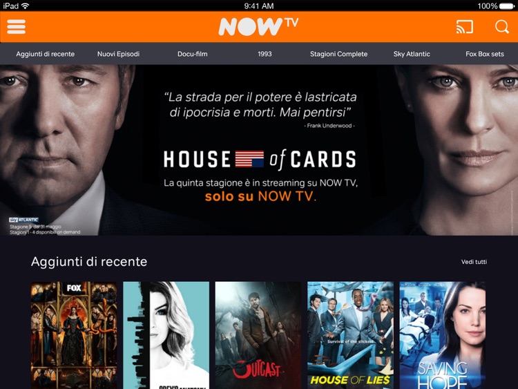 NOW TV per iPad