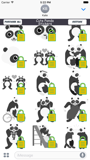 Cute Panda Emoji Stickers(圖4)-速報App