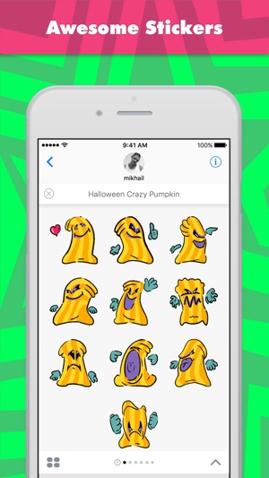 Halloween Crazy Pumpkin贴纸，设计：mikhail(圖1)-速報App