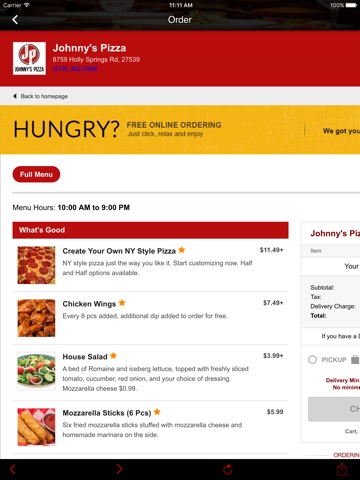 Johnny's Pizza Cary screenshot 3