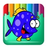 Draw And Paint Fish Coloring Kids Education