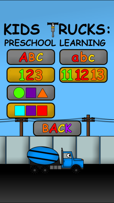 Kids Trucks: Preschool Learning screenshot 1