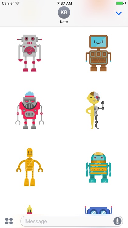 Robots - Cute Colorful Stickers