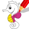 Animal Coloring Book Pages Seahorse Education