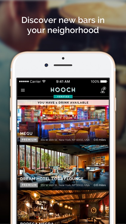 Hooch - One Drink A Day Members Only Cocktail App