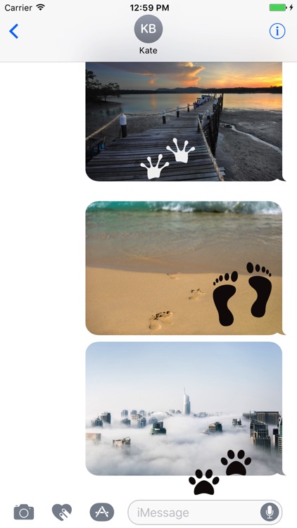 Animated Cute Footprint Stickers