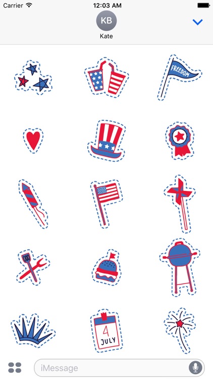 America Independence Day Fourth July Sticker Pack