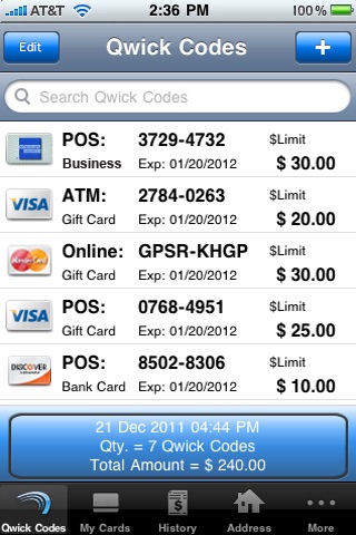 Qwick Codes Mobile Wallet screenshot 2