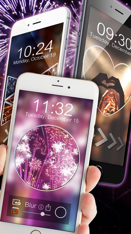 Blur Lock Screen Photo Fireworks Themes Fashion