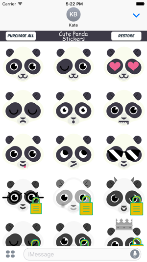 Cute Panda Emoji Stickers(圖2)-速報App